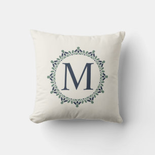 Monogram Mandala Green Navy Sierkussen