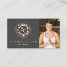 Monogram Mandala Yoga Logo, foto toevoegen