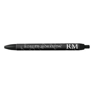Monogram Mannelijk Voor Hem Elegant Zwarte Inkt Pen