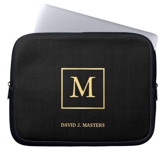 Monogram - Mannen Executive Corporate Laptop Skin Sleeve (Voorkant)