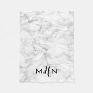 Monogram MARBLE Blanket Fleece Deken