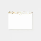 Monogram Marble Elegant White Gold Notes (Voorkant)