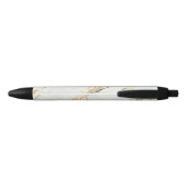 Monogram Marble Elegant White Gold Pen (Achterkant)