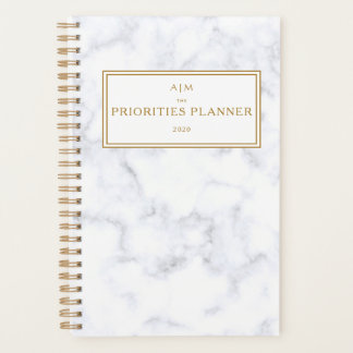 Monogram Marble Golden De prioriteiten Planner