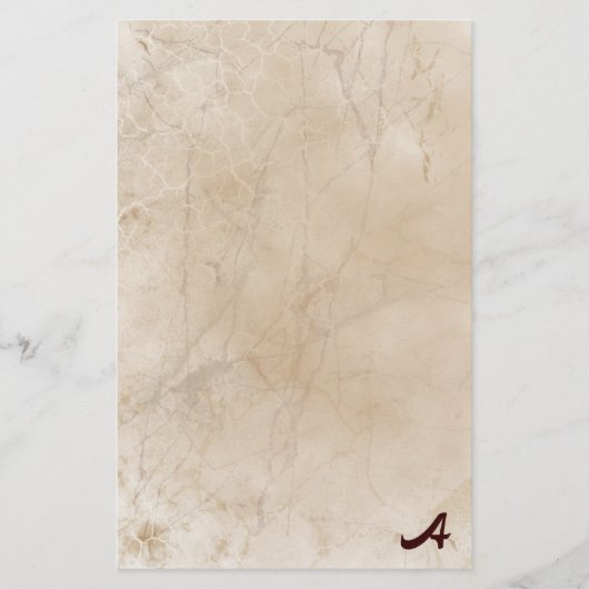 Monogram Marble Stationery Briefpapier (Voorkant)