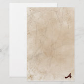 Monogram Marble Stationery Briefpapier (Voorkant / Achterkant)