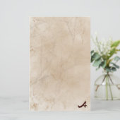 Monogram Marble Stationery Briefpapier (Staand voorkant)