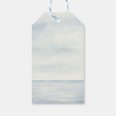 Monogram Marine Blauw Nautisch Anker Dank u Gift Cadeaulabel (Achterkant)