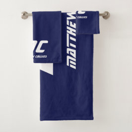 Monogram Marine Blauw Sport Eenvoudig Mannelijk In Bad Handdoek