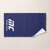 Monogram Marine Blauw Sport Eenvoudig Mannelijk In Bad Handdoek (Handdoek)