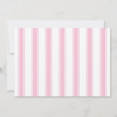 Monogram Marine en Pink Bow Welkom Baby Girl Foto Aankondiging (Achterkant)