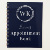 Monogram Marine Zilver Zakelijk Afspraak Boek Planner (Voorkant)
