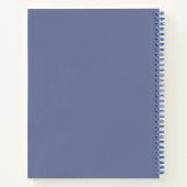 Monogram marineblauw wit gestreept nautisch abstra notitieboek (Achterkant)