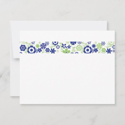 Monogram marinekaart en Limoen-platte briefkaart (Achterkant)