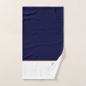 Monogram marinemacht blauw goudanker uit de autisc bad handdoek (Handdoek)