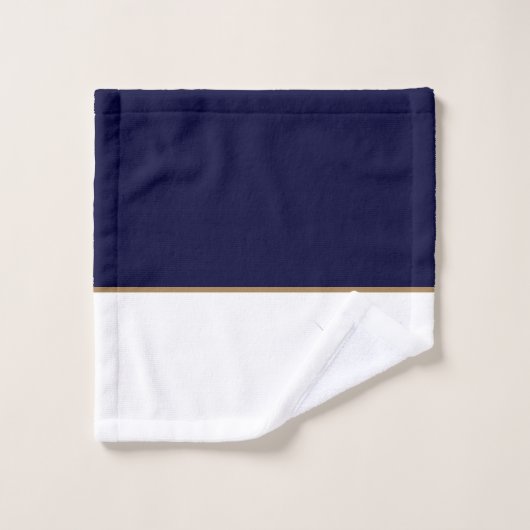 Monogram marinemacht blauw goudanker uit de autisc bad handdoek (Wasdoekje)