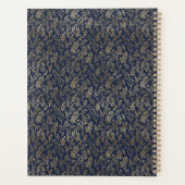Monogram marinemacht Blue Gold Leaf Passen getrouw Planner (Achterkant)