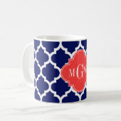Monogram marineslein Marokkaans #5 Coral Red 3 Ini Koffiemok (Voorkant links)