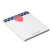 Monogram marineslein Marokkaans #5 Coral Red 3 Ini Notitieblok (Schuin)