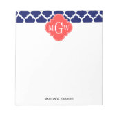 Monogram marineslein Marokkaans #5 Coral Red 3 Ini Notitieblok (Voorkant)