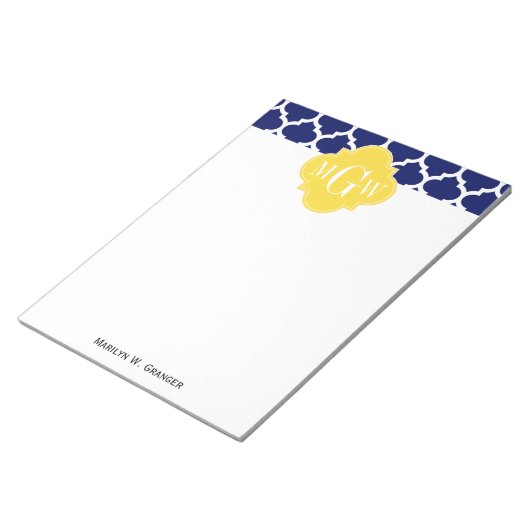 Monogram marineslein Marokkaans #5 Pineappel 3 Ini Notitieblok (Schuin)