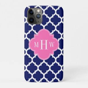 Monogram marinesleutel Marokkaans #5 Hot Pink2 3 I Case-Mate iPhone Case
