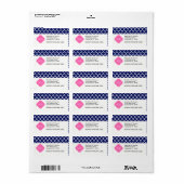 Monogram marinesleutel Marokkaans #5 Hot Pink2 3 I Etiket (Full Sheet)