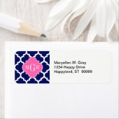 Monogram marinesleutel Marokkaans #5 Hot Pink2 3 I Etiket (Insitu)