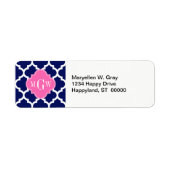 Monogram marinesleutel Marokkaans #5 Hot Pink2 3 I Etiket (Voorkant)