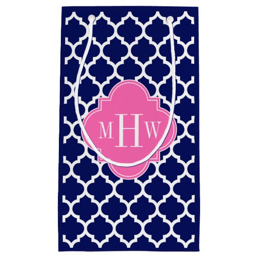 Monogram marinesleutel Marokkaans #5 Hot Pink2 3 I Klein Cadeauzakje (Voorkant)