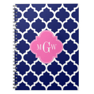 Monogram marinesleutel Marokkaans #5 Hot Pink2 3 I Notitieboek