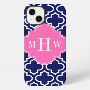 Monogram marinesleutel Marokkaans #6 Hot Pink 3 In iPhone 13 Hoesje