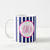 Monogram marinestreep koffiemok (Links)