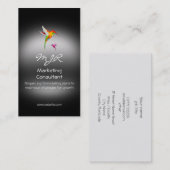 Monogram, Marketing Consultant, metaal-look Visitekaartje (Voorkant / Achterkant)