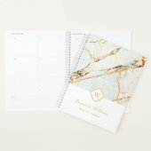 Monogram marmer Elegant White Gold 8,5x11 Planner (Display)