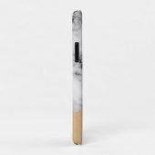 Monogram Marmer en Hout Pattern Case-Mate iPhone Case (Achterkant/rechts)