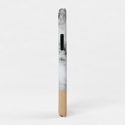 Monogram Marmer en Hout Pattern Case-Mate iPhone Case (Achterkant/rechts)