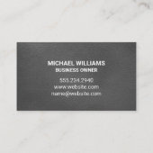 Monogram | Marmer | Luxe Metalen Patroon Visitekaartje (Achterkant)