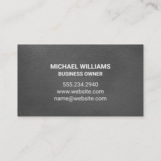 Monogram | Marmer | Luxe Metalen Patroon Visitekaartje (Achterkant)