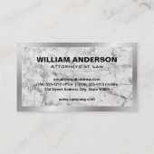 Monogram | Marmer | Metaal Visitekaartje (Achterkant)