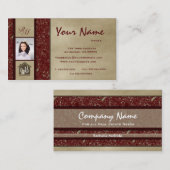 Monogram marmer Real Estate Foto Visitekaartjes 6 (Voorkant / Achterkant)