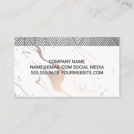 Monogram | Marmer Visitekaartje (Achterkant)