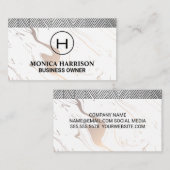 Monogram | Marmer Visitekaartje (Voorkant / Achterkant)