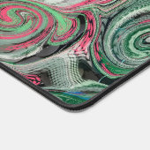 Monogram Marmer Whimsical Schattige Groen Rood Abs Bureaumat (Hoek)