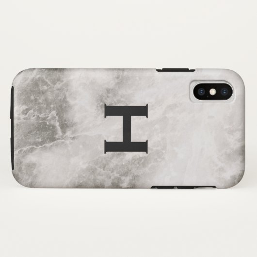 Monogram marmeren achtergrond Case-Mate iPhone case (Achterkant (horizontaal))