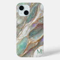 Monogram Marmeren Moeder van de Parel Gouden Adere