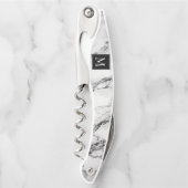 Monogram marmeren steen kurkentrekker (Voorkant)