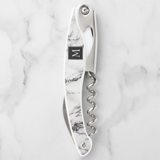 Monogram marmeren steen kurkentrekker (Achterkant)