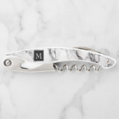 Monogram marmeren steen kurkentrekker (Voorkant)