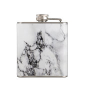 Monogram marmeren stenen patroon heupfles (Achterkant)